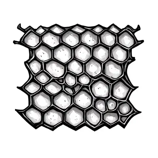 honeycomb tattoo design idea