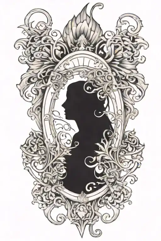 Blackout tattoo depicting tattoo design idea