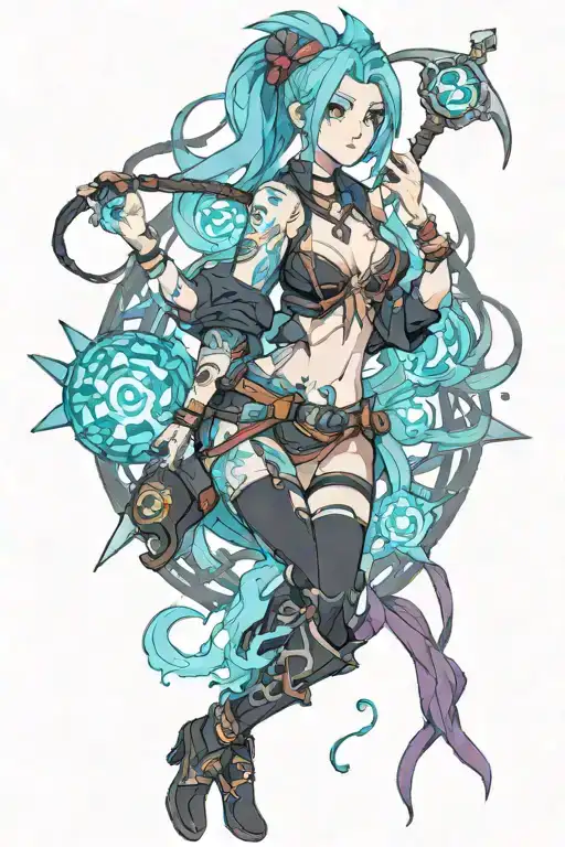 Jinx arcane tattoo design idea