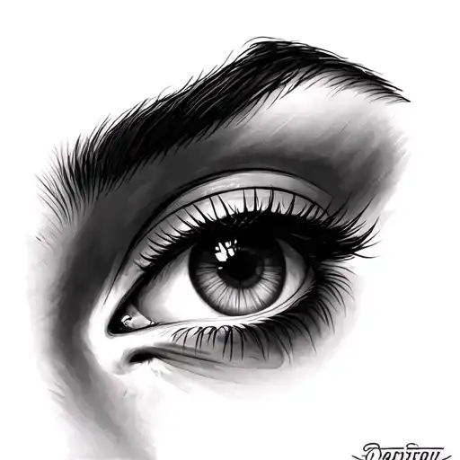 Above Eyebrow tattoo design idea