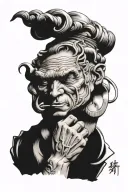 the thinker statue tattoo design idea