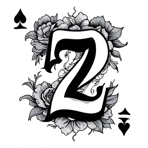 7 And 2 Card tattoo design idea