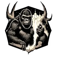 king kong hanging tattoo design idea