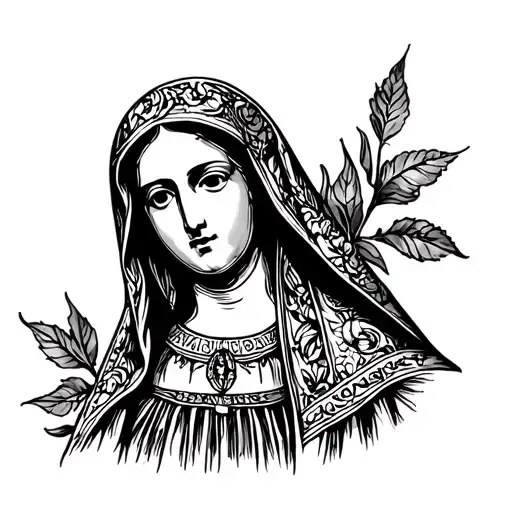 Our Lady Of Fatima tattoo design idea