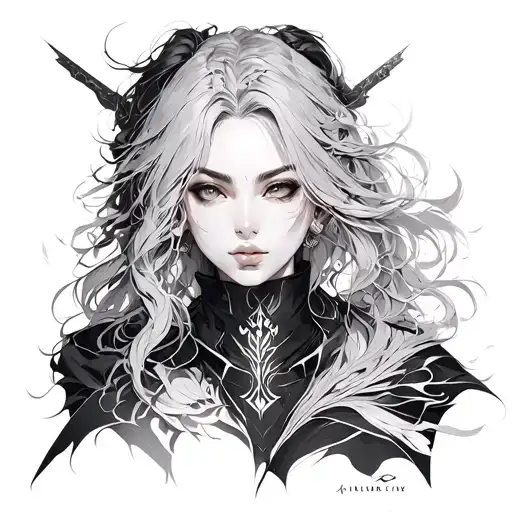 igris solo leveling anime tattoo design idea