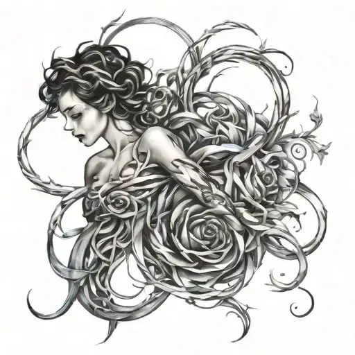 like lovers entwined, we tangle endlessly tattoo design idea