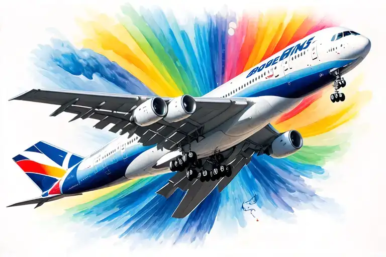 Boeing 747 plane with tail number tattoo design idea