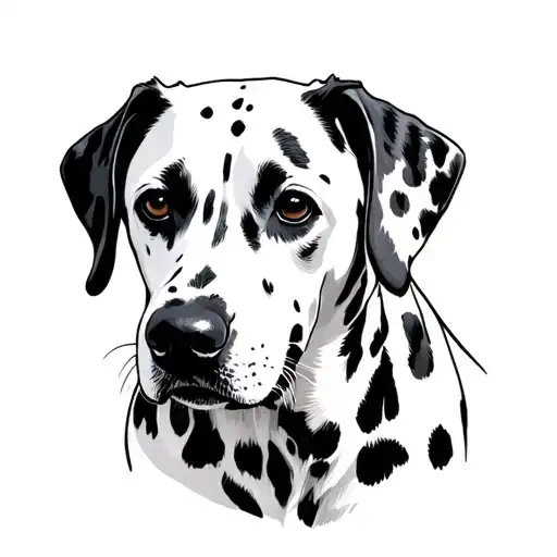 Dalmatian tattoo design idea
