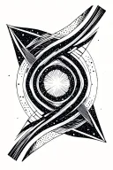 Lambda on a cosmic background tattoo design idea