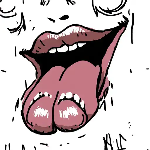 lips, tongue out tattoo design idea