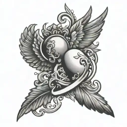 Eros and agape symbol tattoo design idea