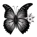 Virgo Butterfly tattoo design idea