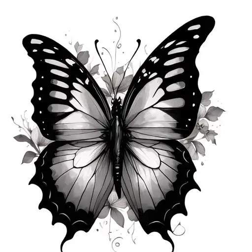 Virgo Butterfly tattoo design idea