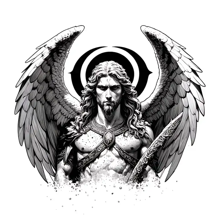 archangel uriel tattoo design idea