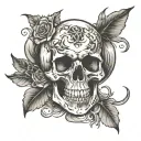 intensive care unit skull tattoo design idea