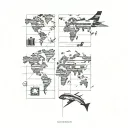 Travel time cards tattoo design idea