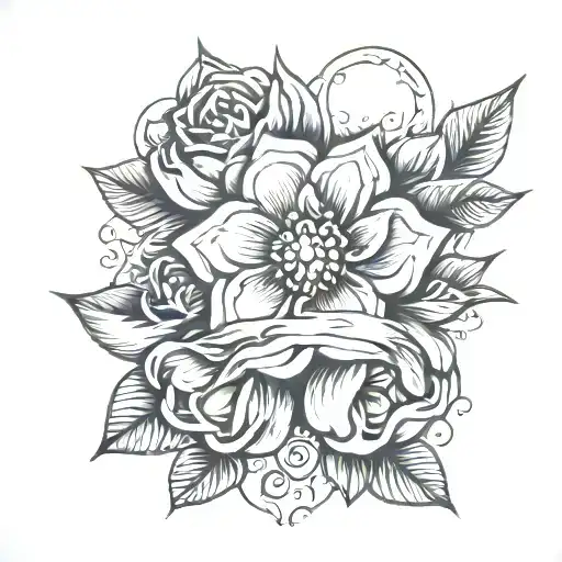 forearm tattoo with flower, a reminder of my cross-binding injury and perseverance tattoo design idea