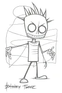 Johnny the homicidal maniac character tattoo design idea