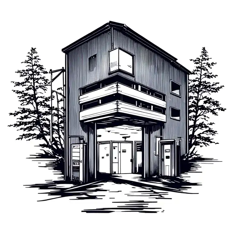 storage facility tattoo design idea