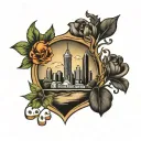 atlanta skyline tattoo tattoo design idea