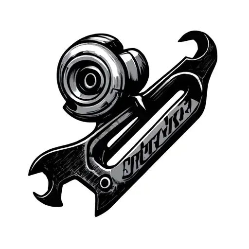 turbo with wrench  tattoo design idea