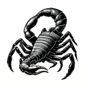 a scorpion getting up to my arm and see egyptian pharaoh  tattoo design idea