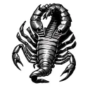 a scorpion getting up to my arm and see egyptian pharaoh  tattoo design idea