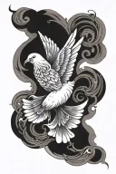 Holy Spirit dove tattoo design idea