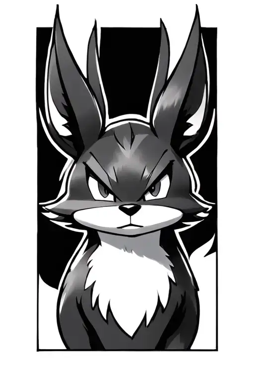 lucario tattoo design idea