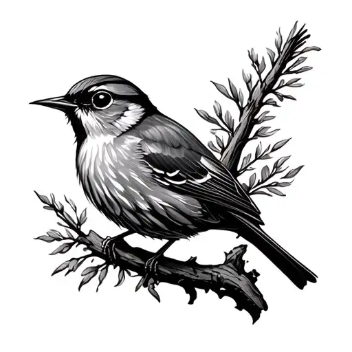 Wren Bird tattoo design idea