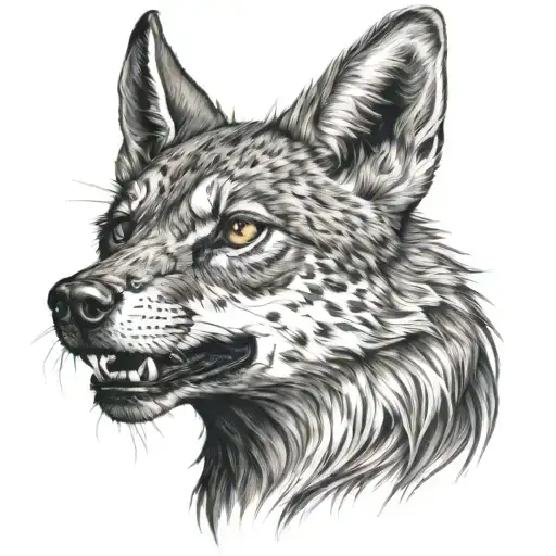 jackal god tattoo design idea