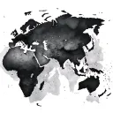 old looking world map tattoo design idea