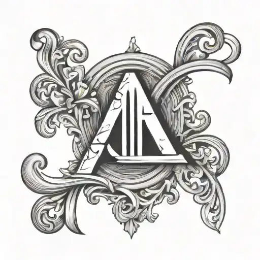 two letter H overlapping tattoo design idea