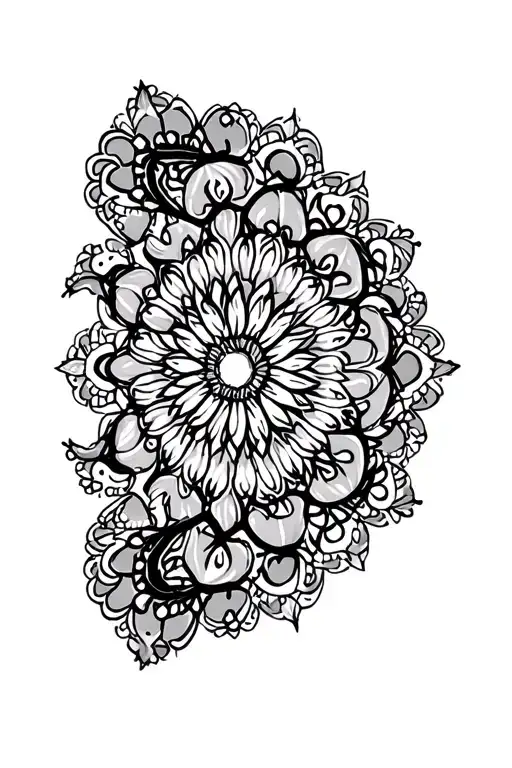ornamental mandala tattoo design idea