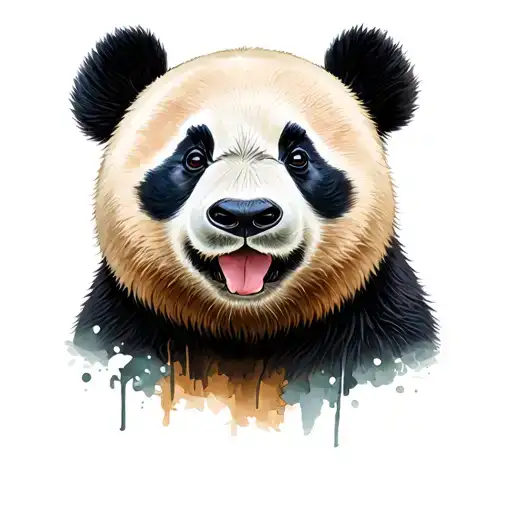 FACE panda bear tattoo design idea