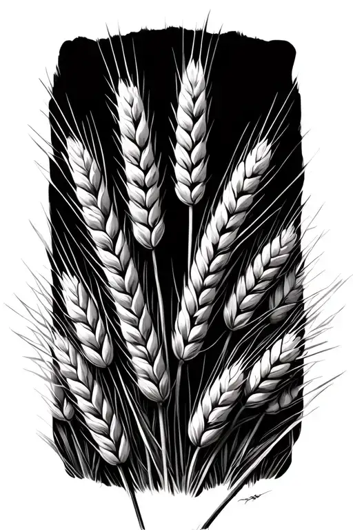 wheat field tattoo design idea