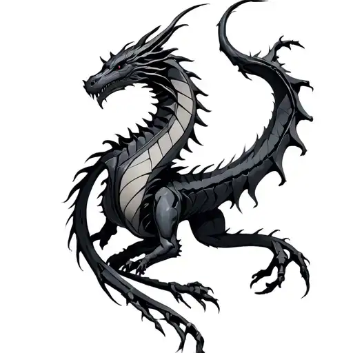 biomechanical dragon tattoo design idea