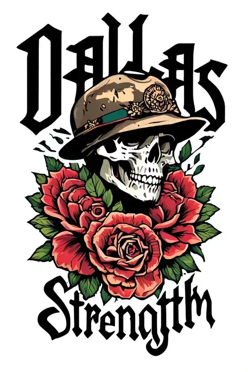 Dallas, respect, strength tattoo design idea