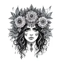 Gypsy Hippie tattoo design idea