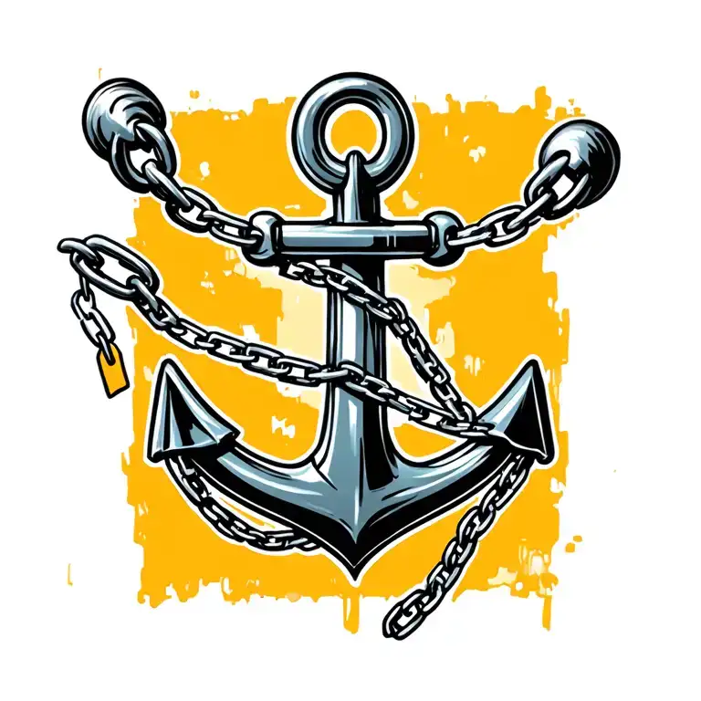 Anchor & chain tattoo design idea