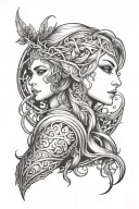 Elven tattoo design idea
