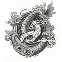 kaizen symbol tattoo design idea