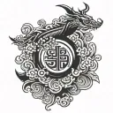 kaizen symbol tattoo design idea