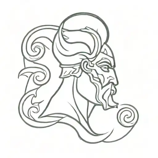 hades Greek god symbol tattoo design idea