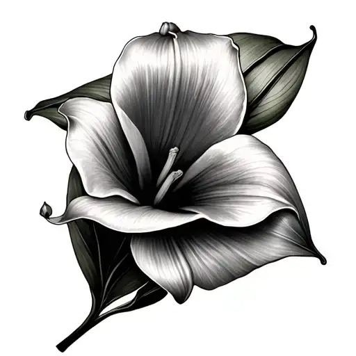 lemon wedge with Calla lilies tattoo design idea