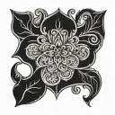 tooled leather tattoo design idea