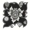 tooled leather tattoo design idea