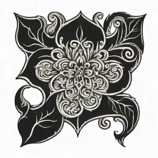 tooled leather tattoo design idea