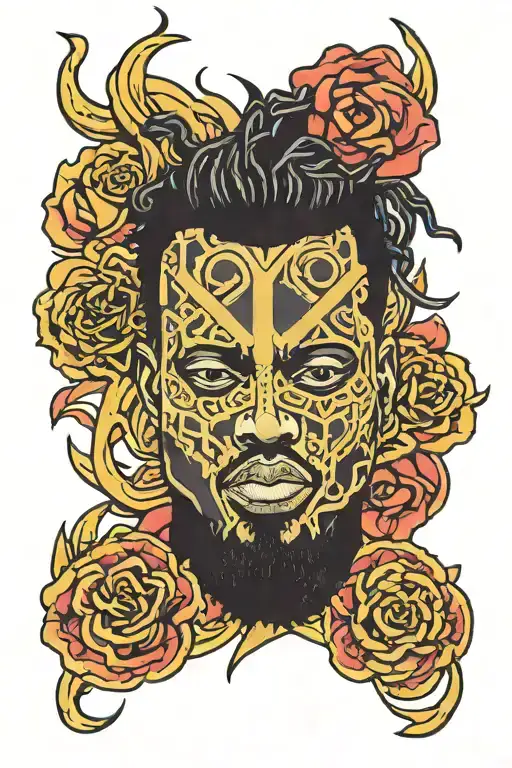 the weeknd XO logo tattoo design idea