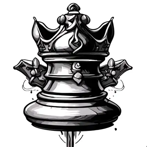 King Chess Piece tattoo design idea